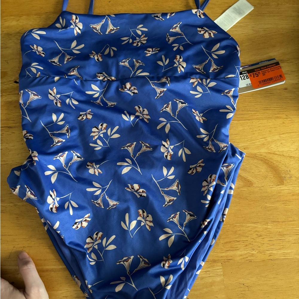 Floral Blue One-Piece Swimsuit